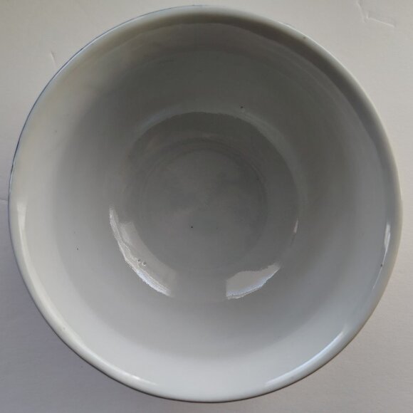 Ceramic Dutch Footed Serving Bowl Blue/White Windmill Design Holland Scene - Picture 5 of 12